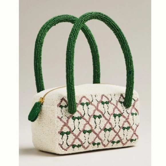 Anthropologie Handbags - BEADED BOX-SHAPED BAG